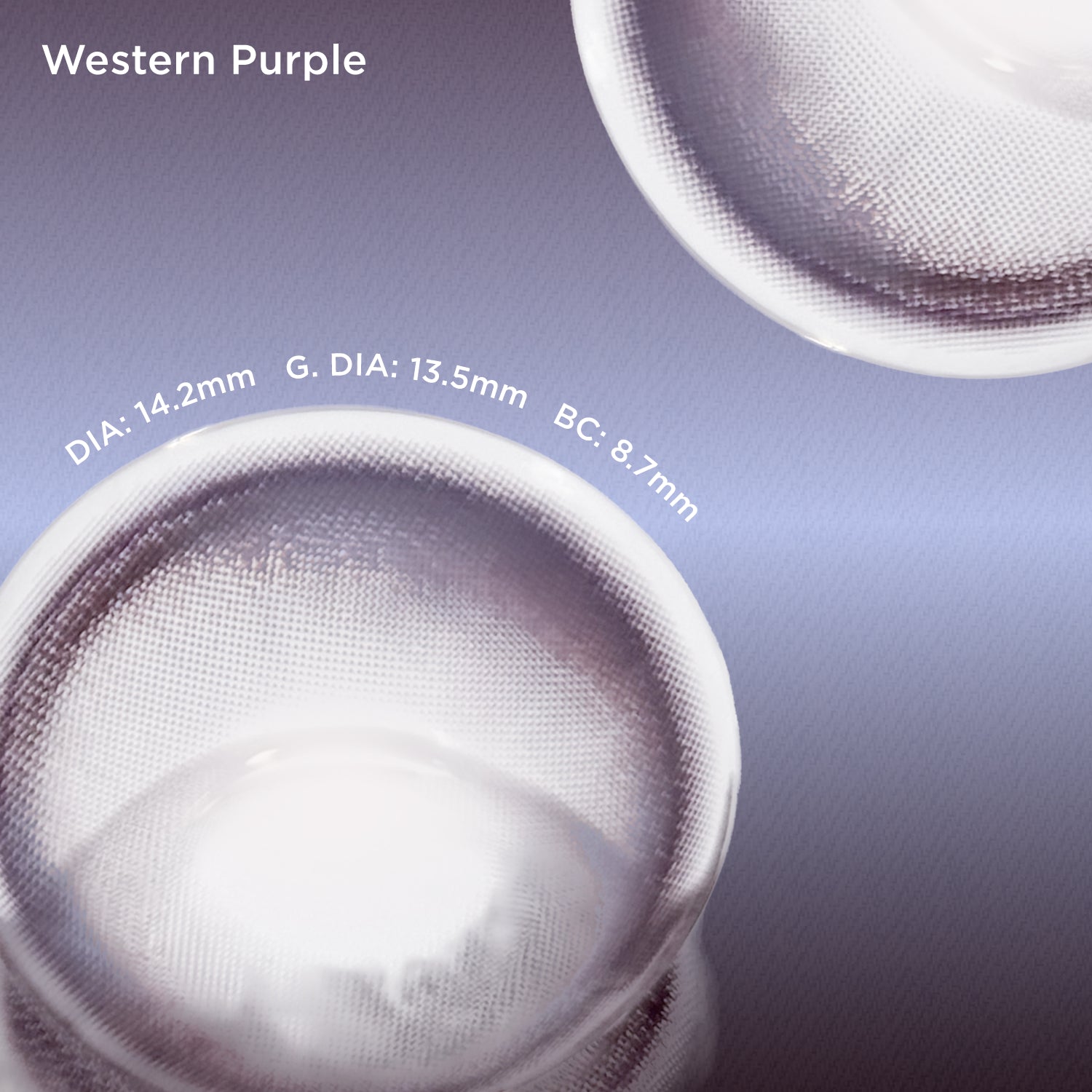 Breathe+ Western Purple silicone hydrogel color contacts