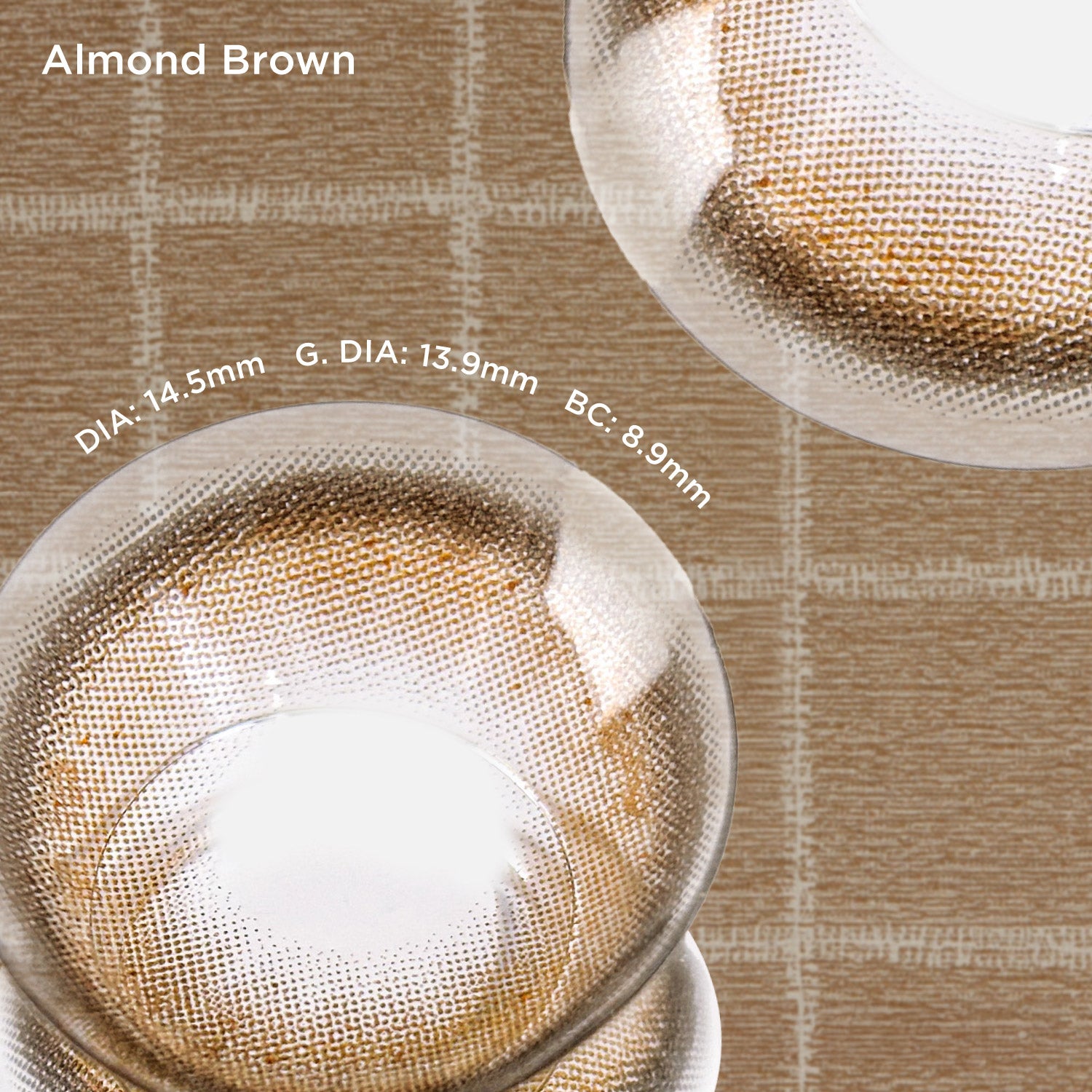 Almond Brown brown color contacts