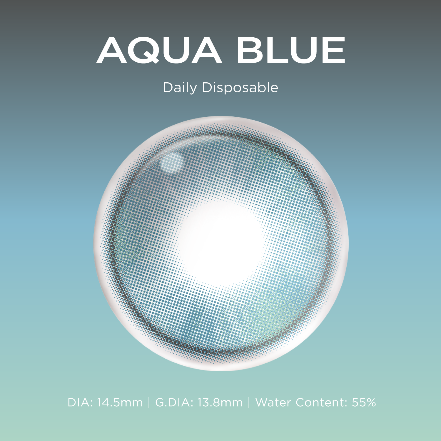 Aqua Blue blue color contacts