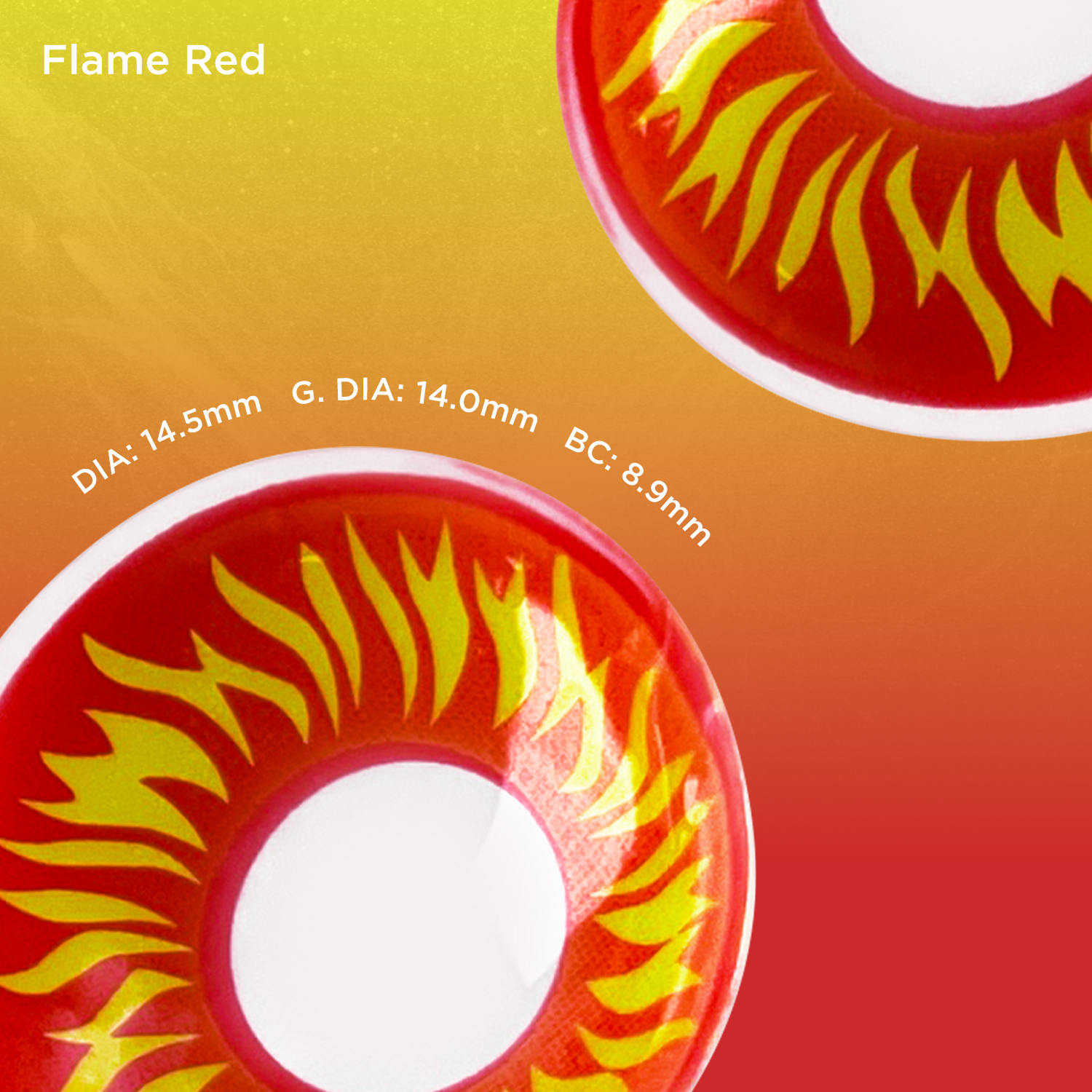 Flame Red red color contacts