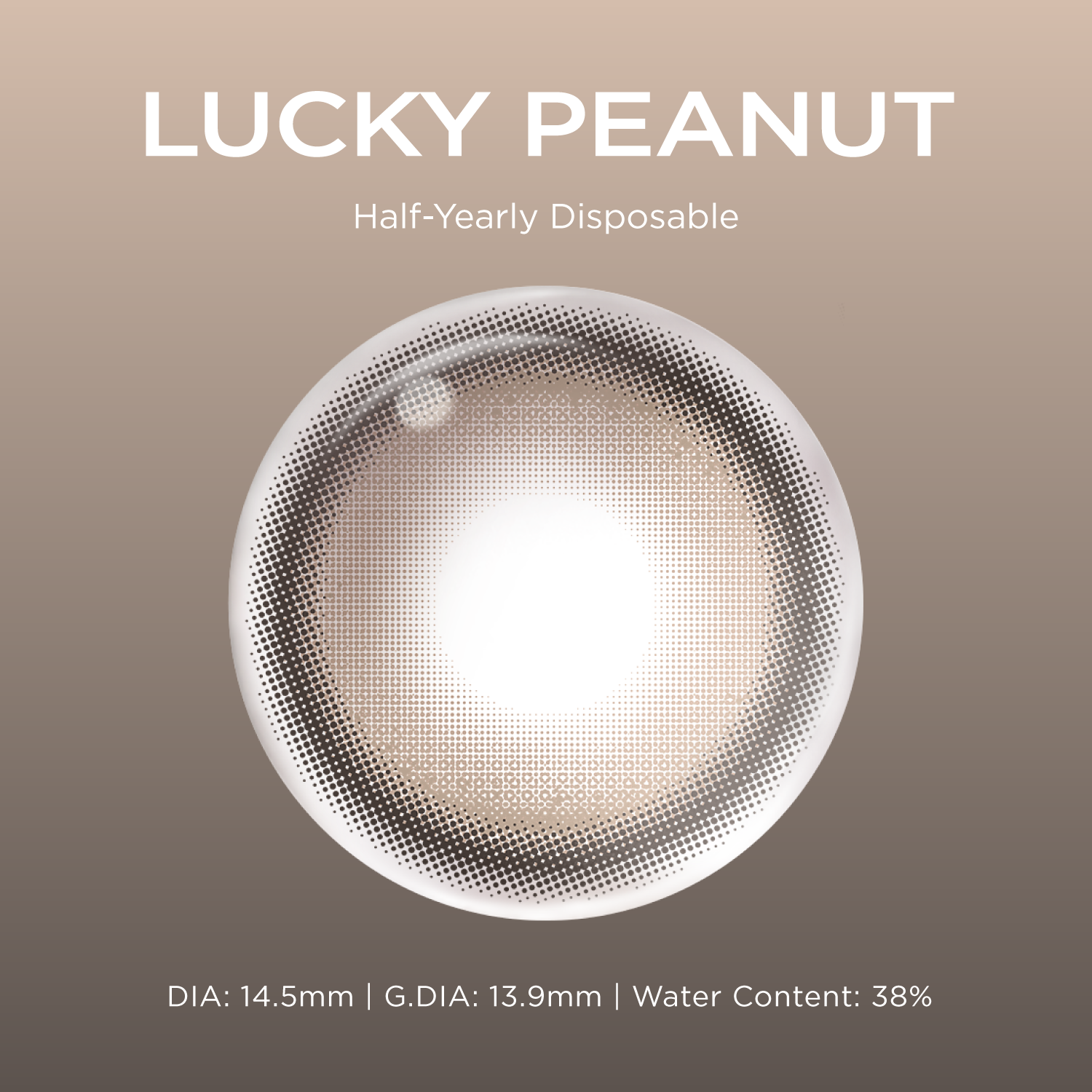 Lucky Peanut brown color contacts