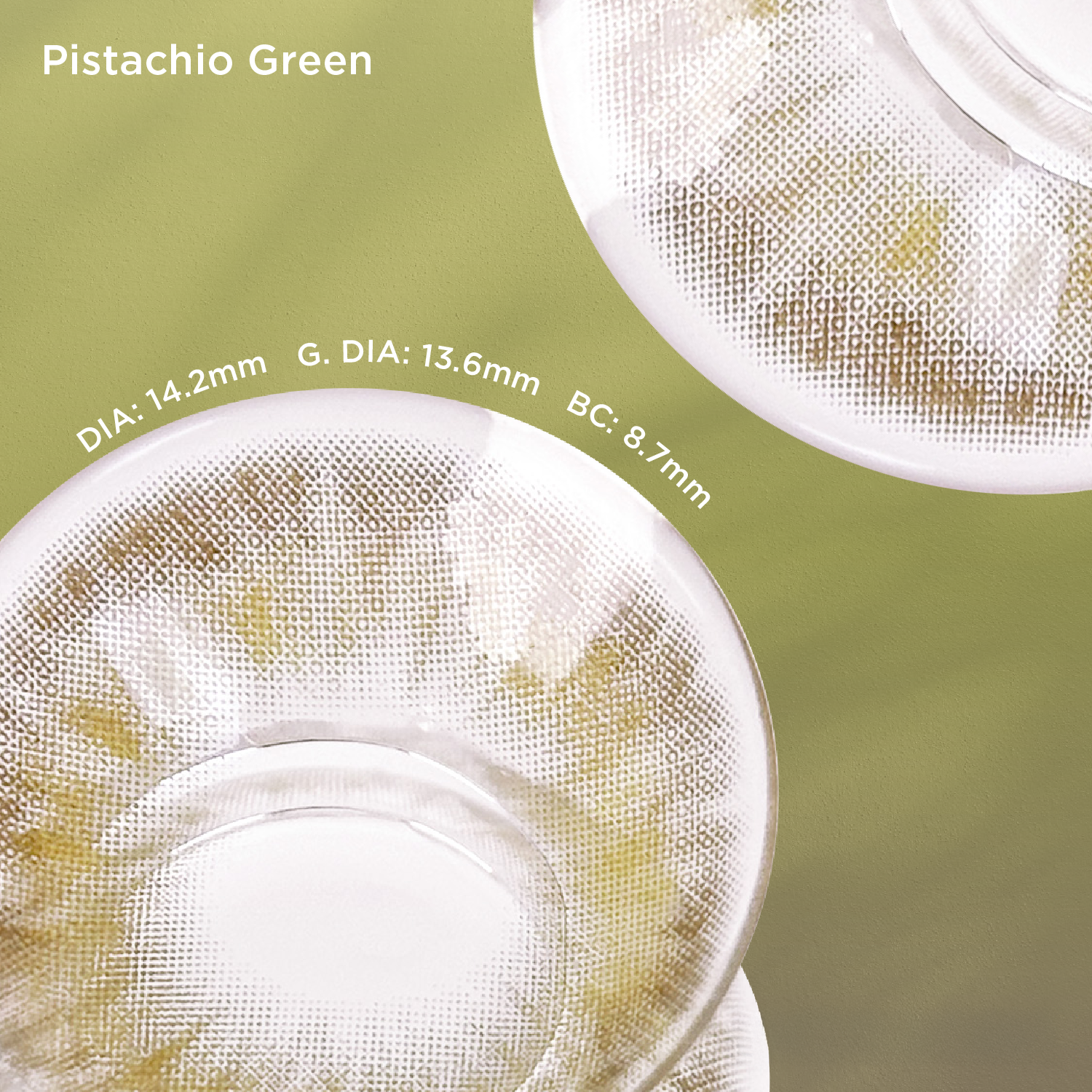 Pistachio Green green color contacts