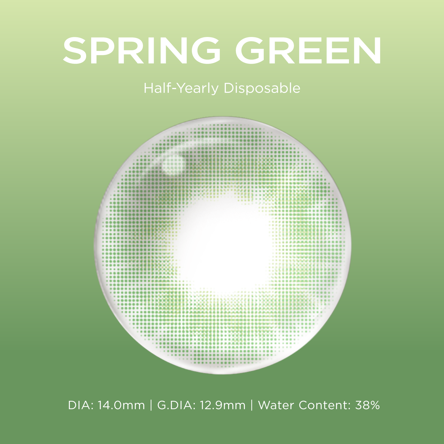 Spring Green green color contacts