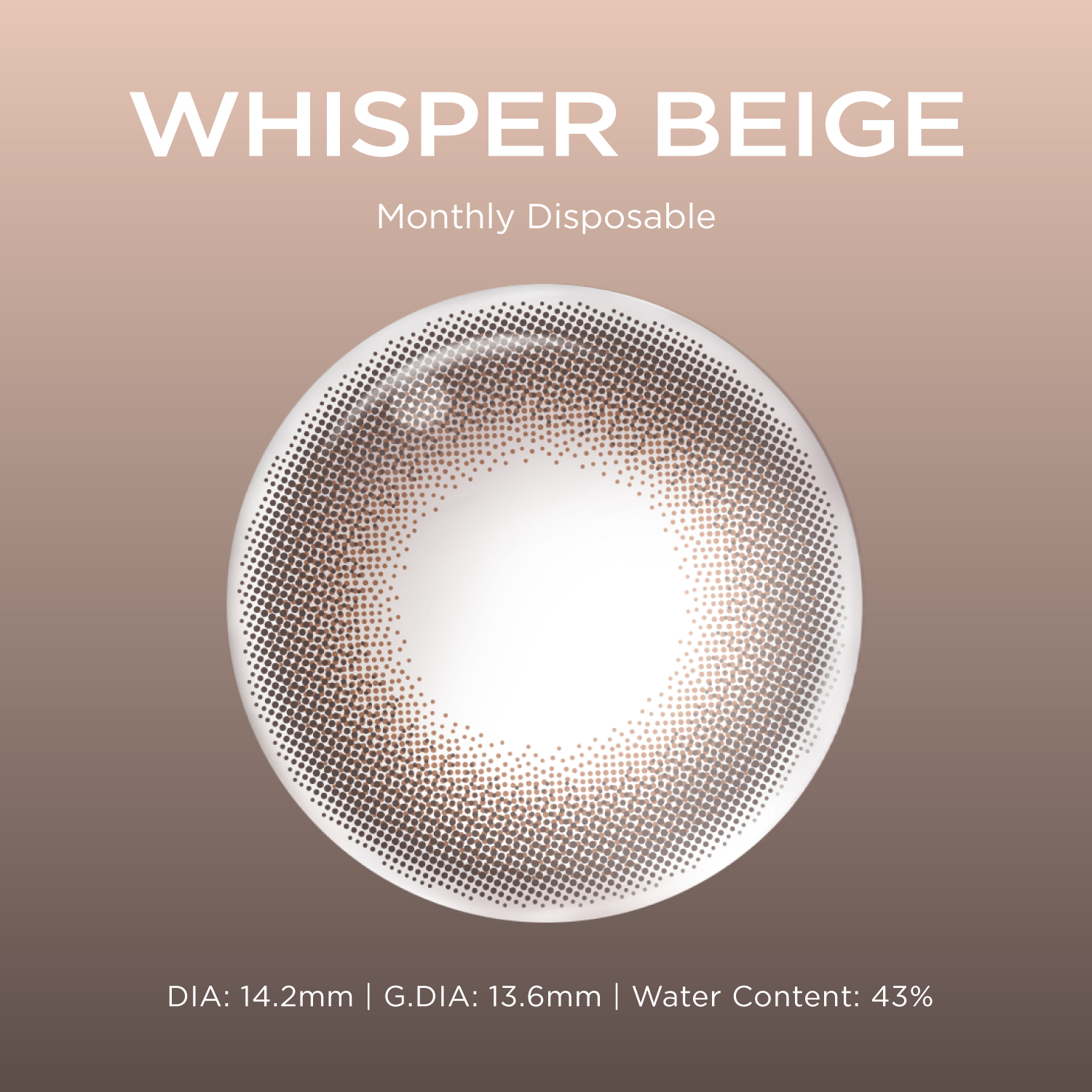 Whisper Beige brown color contacts