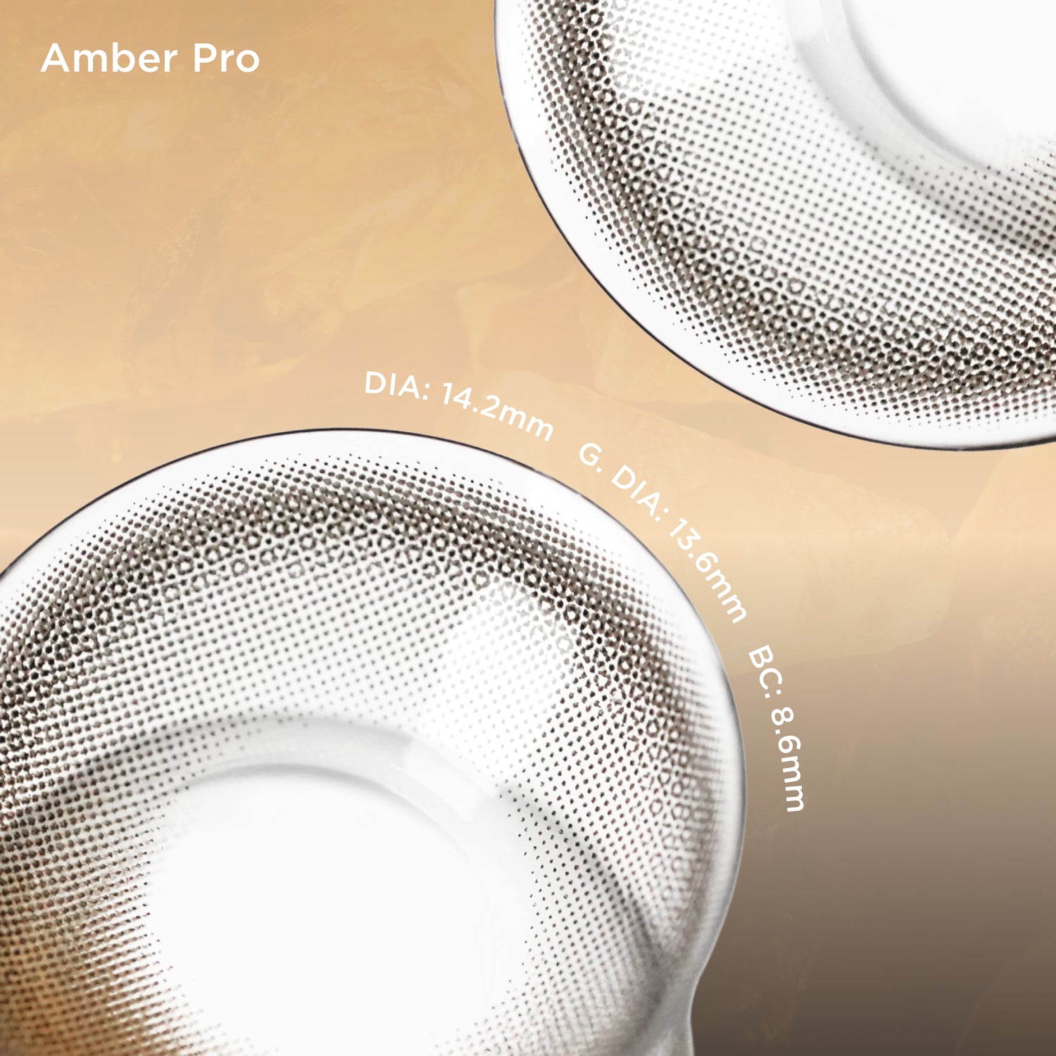 GlowyLock™ Amber Pro Axis-Lock color contacts
