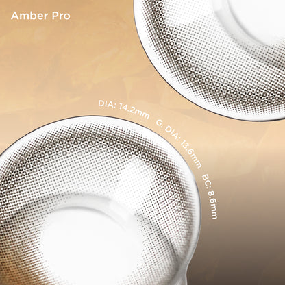 GlowyLock™ Amber Pro Axis-Lock color contacts