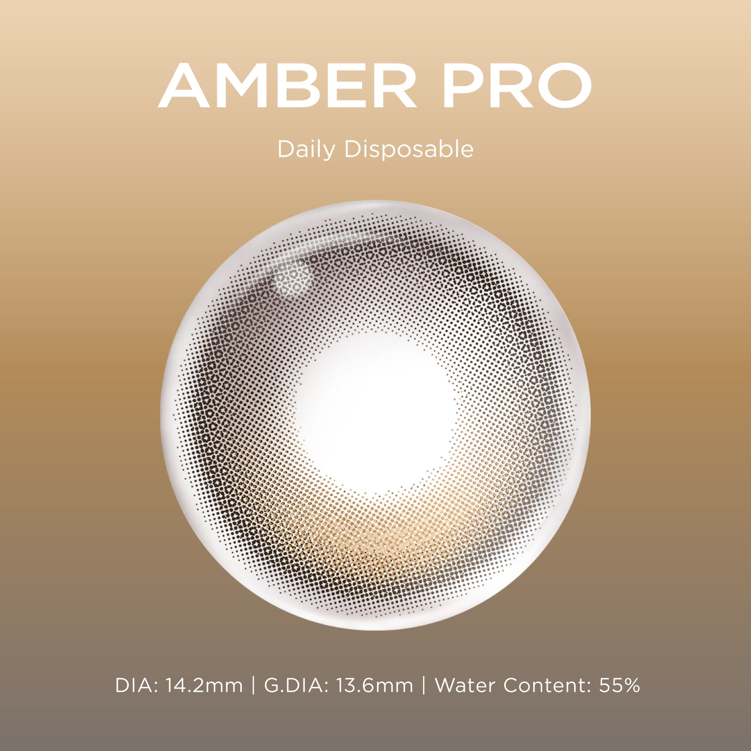 GlowyLock™ Amber Pro Axis-Lock color contacts