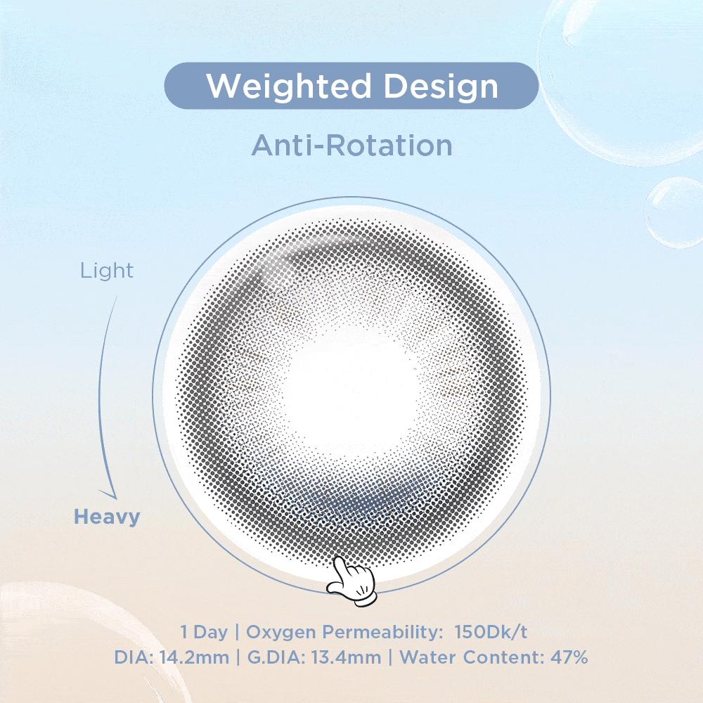 GlowyLock™ Blue Linen Axis-Lock color contacts