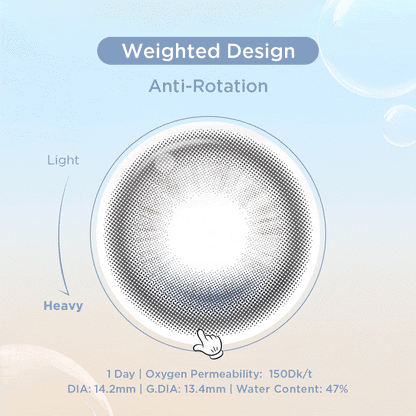 GlowyLock™ Blue Linen Axis-Lock color contacts
