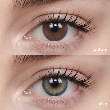 Norwegian Wood green color contacts
