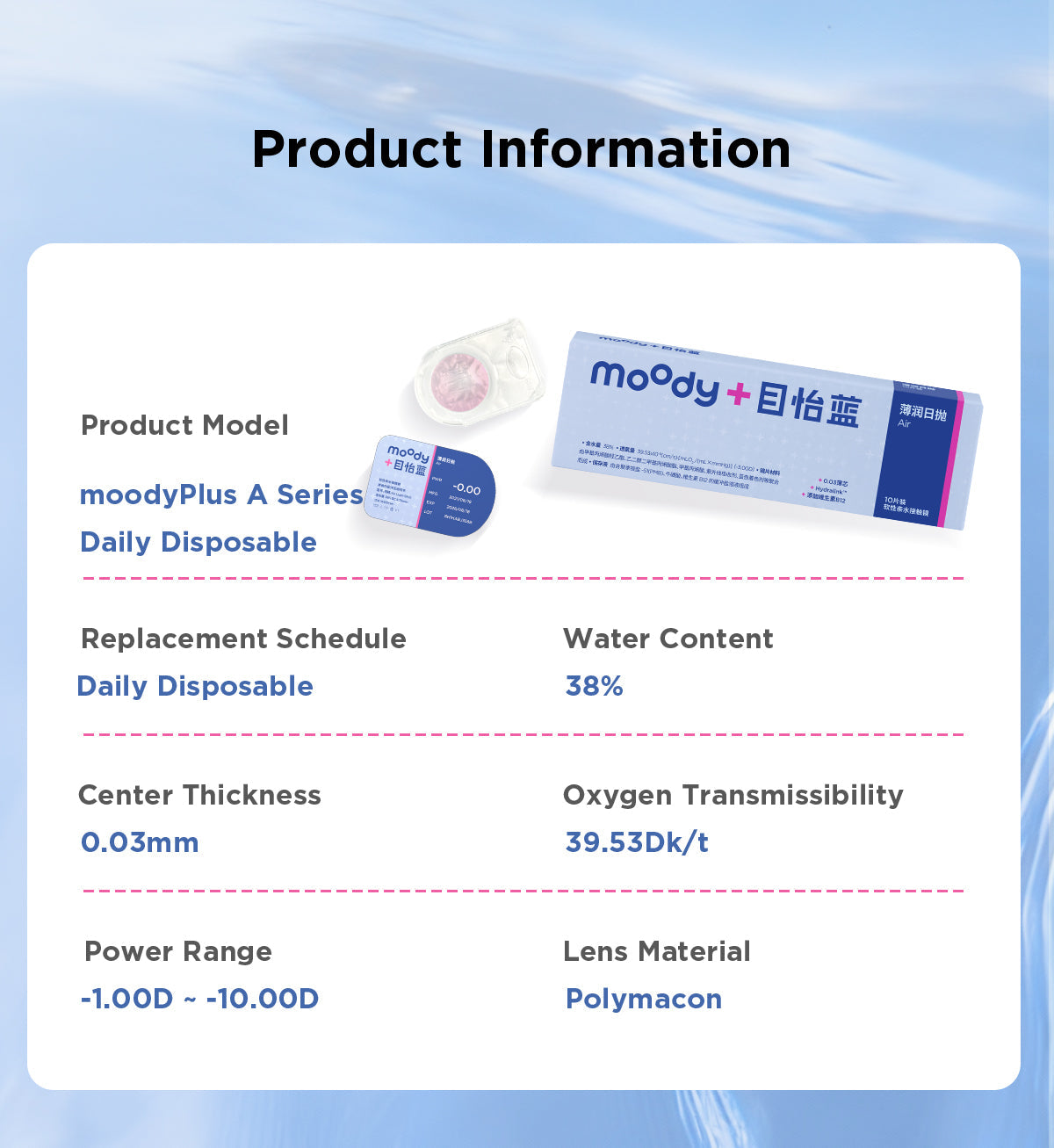 moodyPlus A 10 pcs Daily Contacts