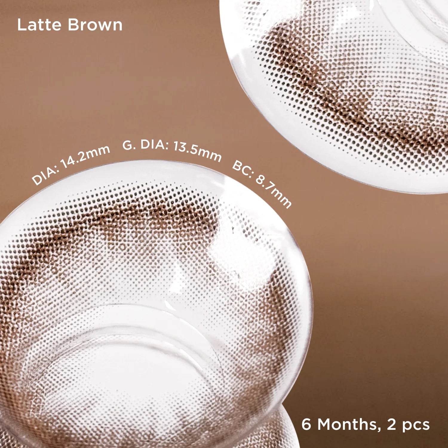 Latte Brown brown color contacts