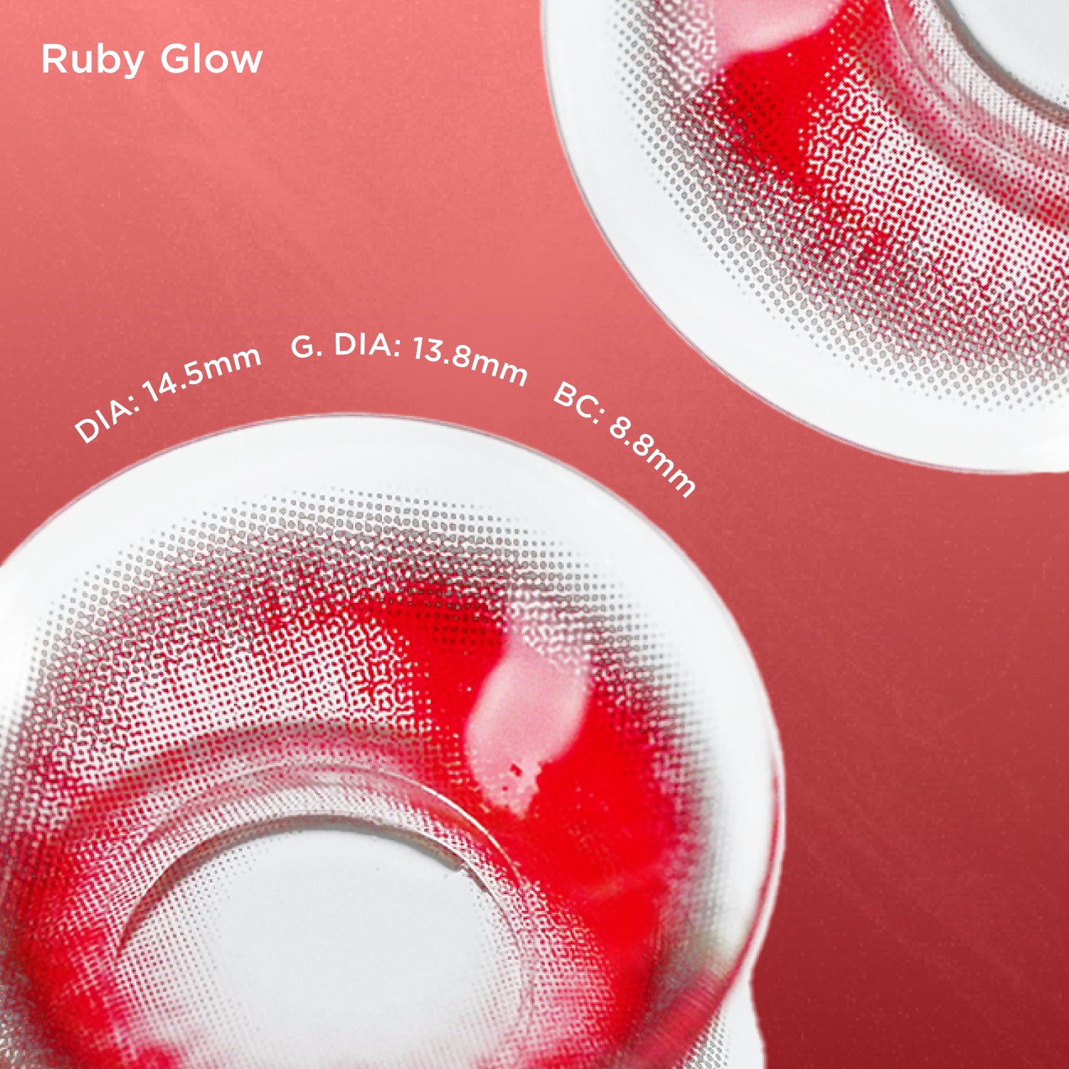 GlowyLock™ Ruby Glow cosplay color contacts
