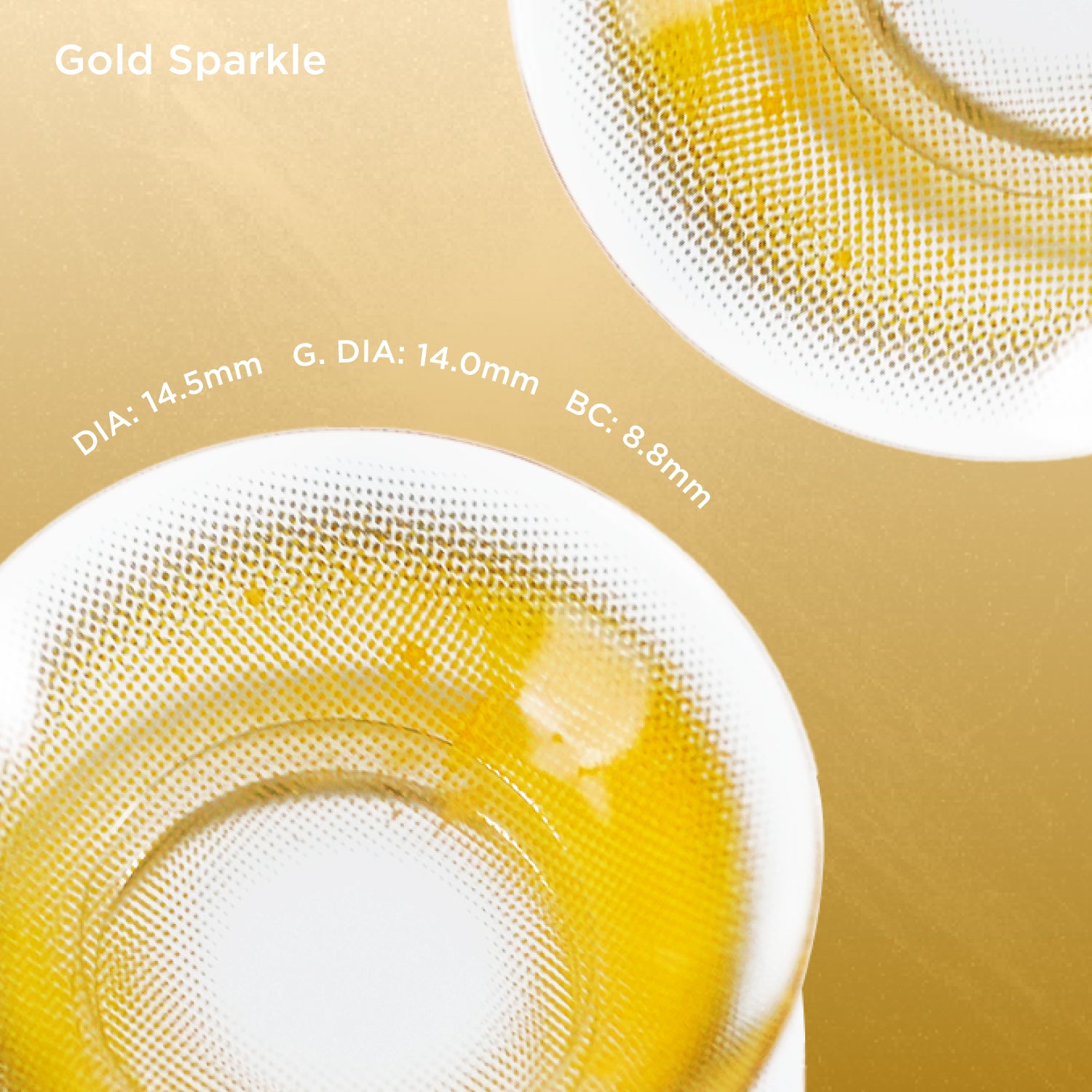 GlowyLock™ Gold Sparkle cosplay color contacts