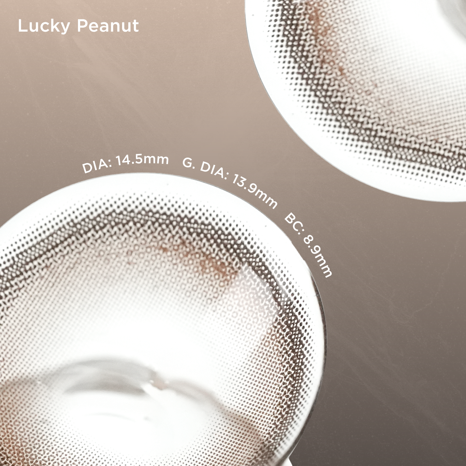 Lucky Peanut brown color contacts