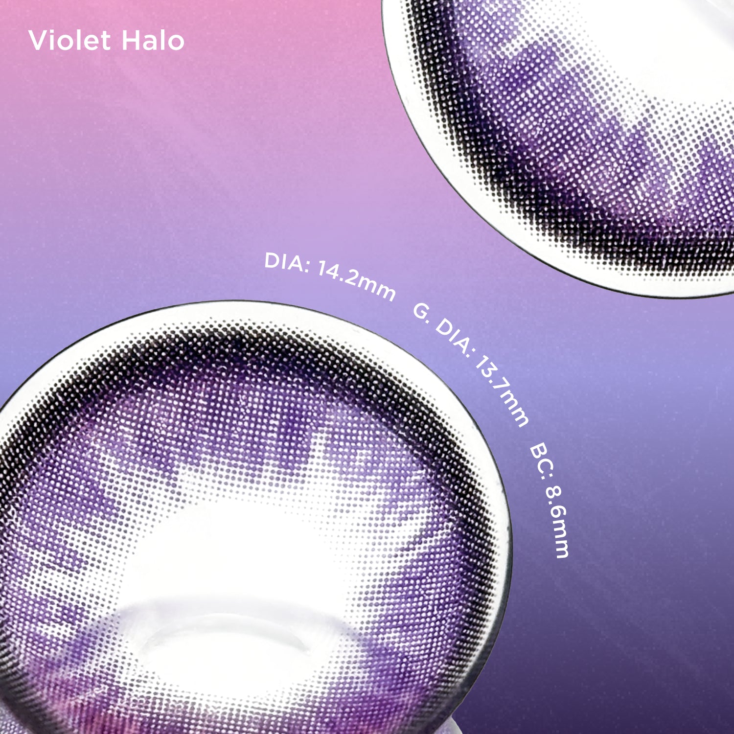 GlowyLock™ Violet Halo cosplay color contacts
