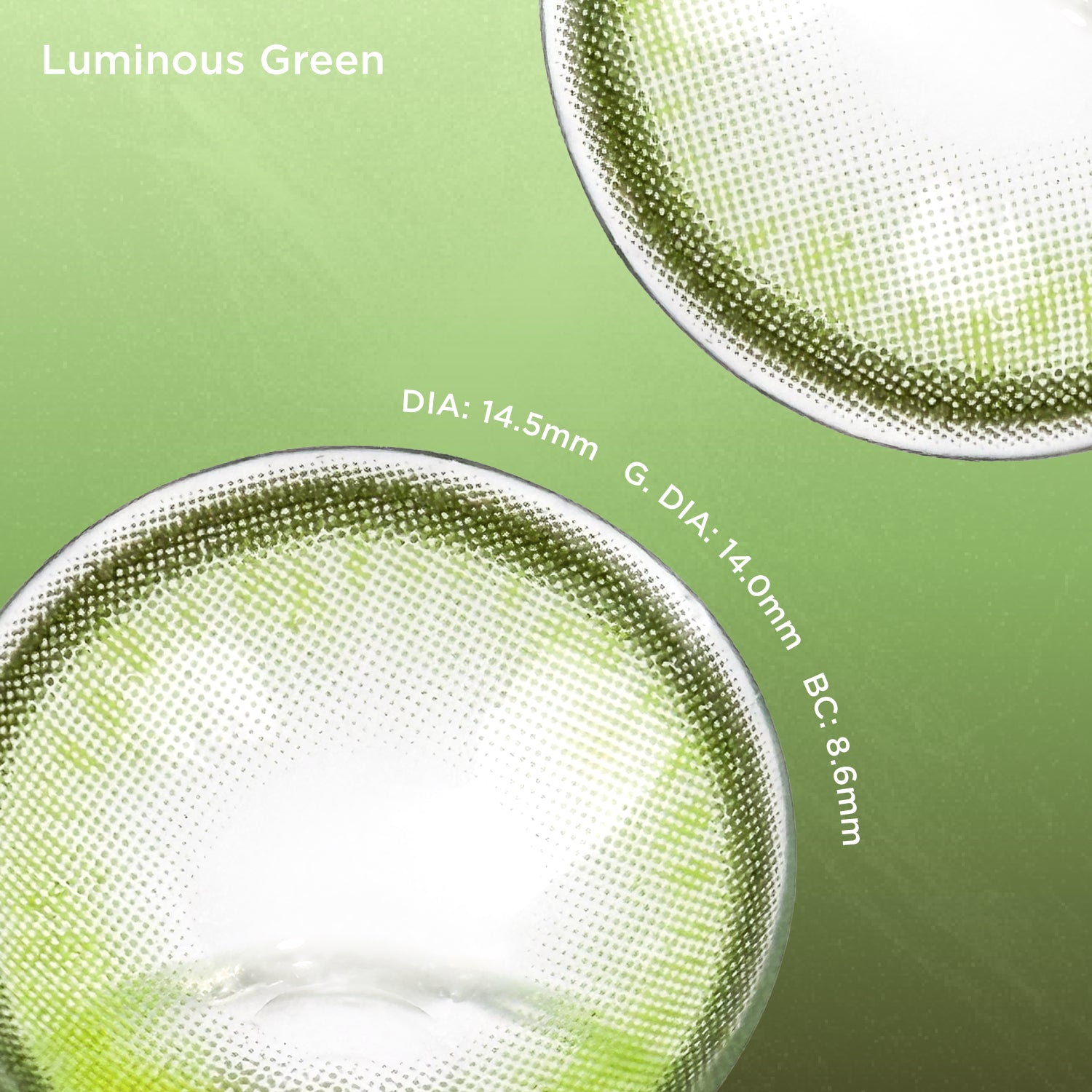GlowyLock™ Luminous Green cosplay color contacts