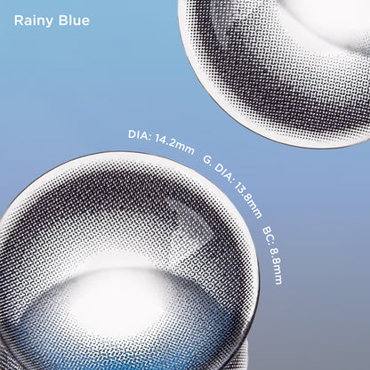 GlowyLock™ Rainy Blue Axis-Lock color contacts