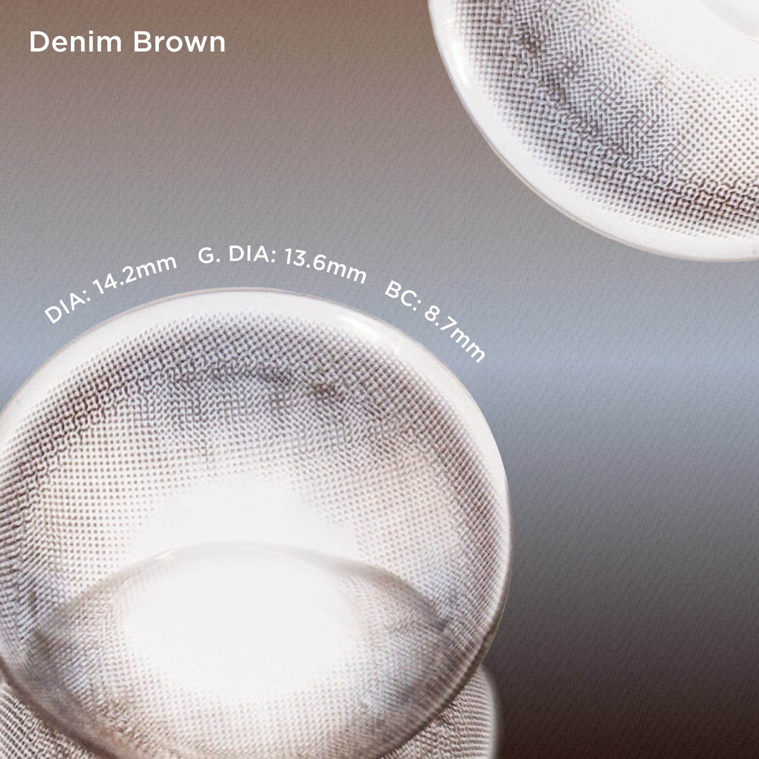 Breathe+ Denim Brown silicone hydrogel color contacts