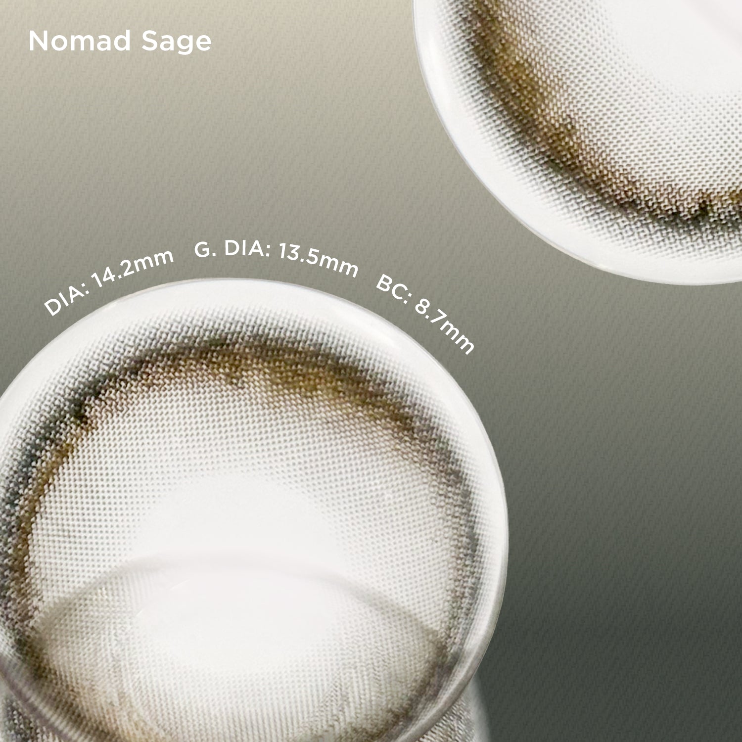 Breathe+ Nomad Sage silicone hydrogel color contacts