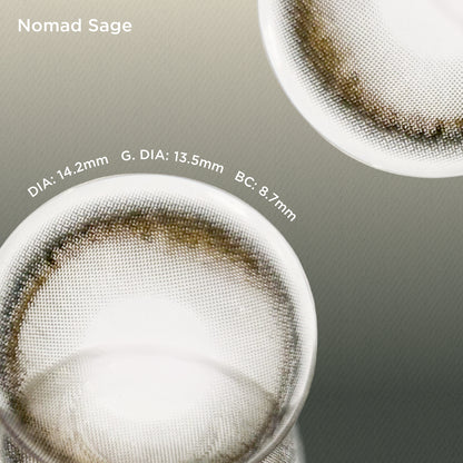 Breathe+ Nomad Sage silicone hydrogel color contacts