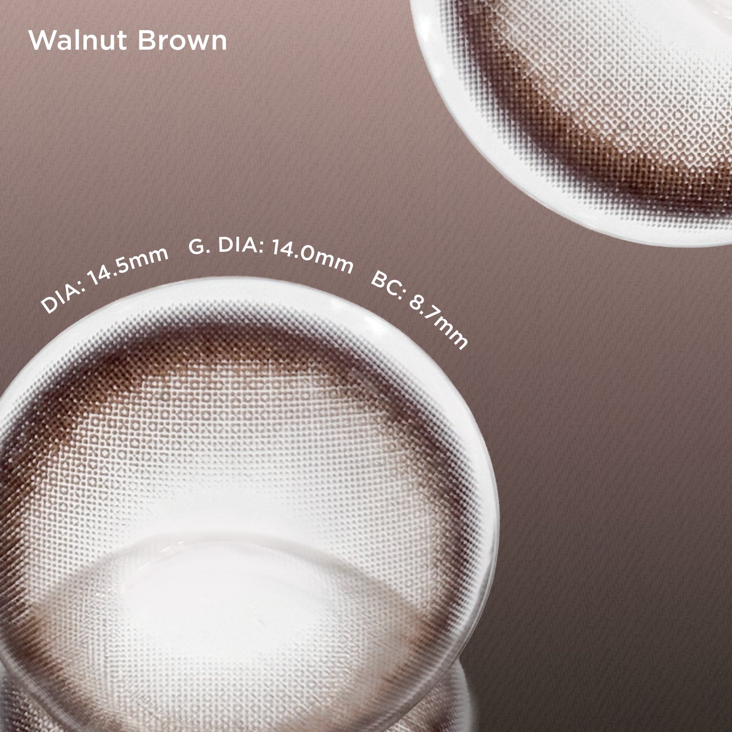 Breathe+ Walnut Brown silicone hydrogel color contacts
