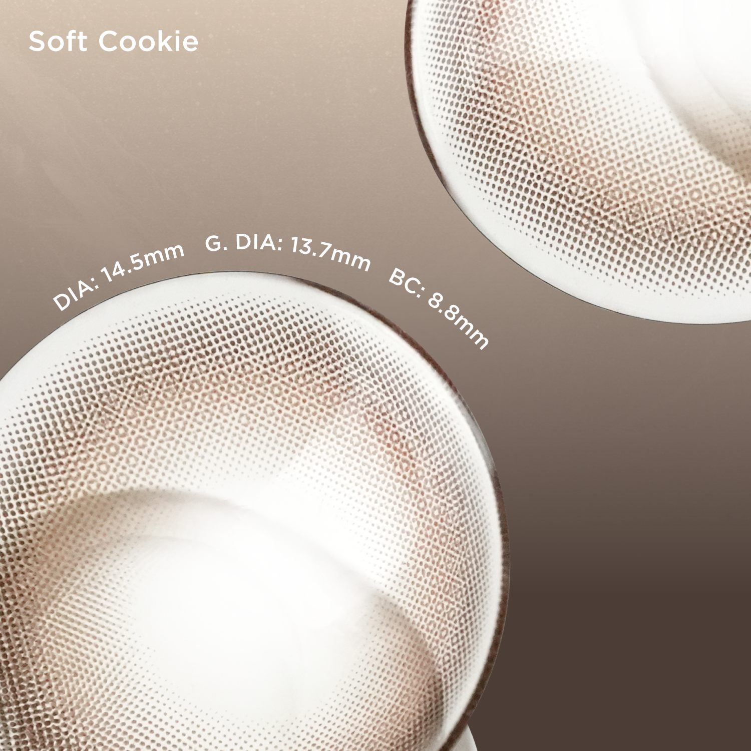 Soft Cookie brown color contacts