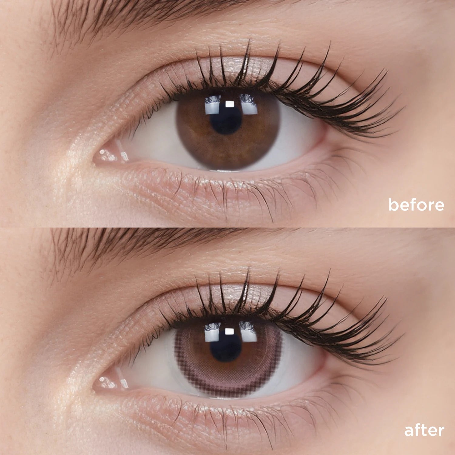 Strawberry Souffle grey color contacts