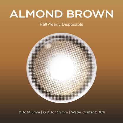 Almond Brown brown color contacts