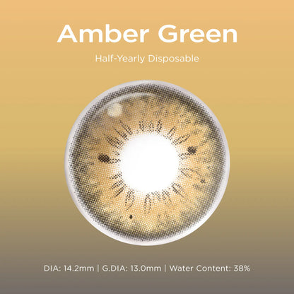 Amber Green green color contacts