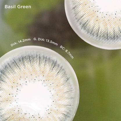 Basil Green green color contacts