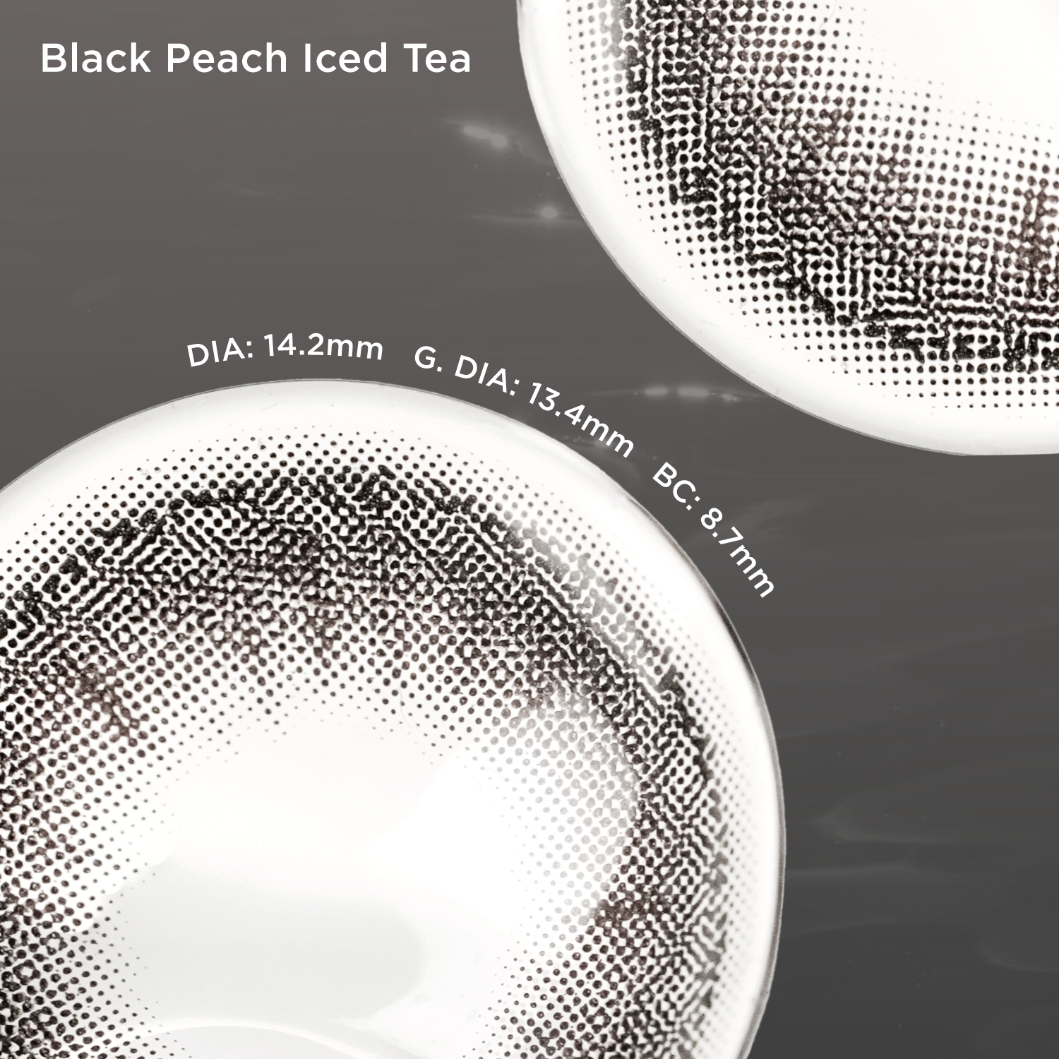 Black Peach Iced Tea black color contacts