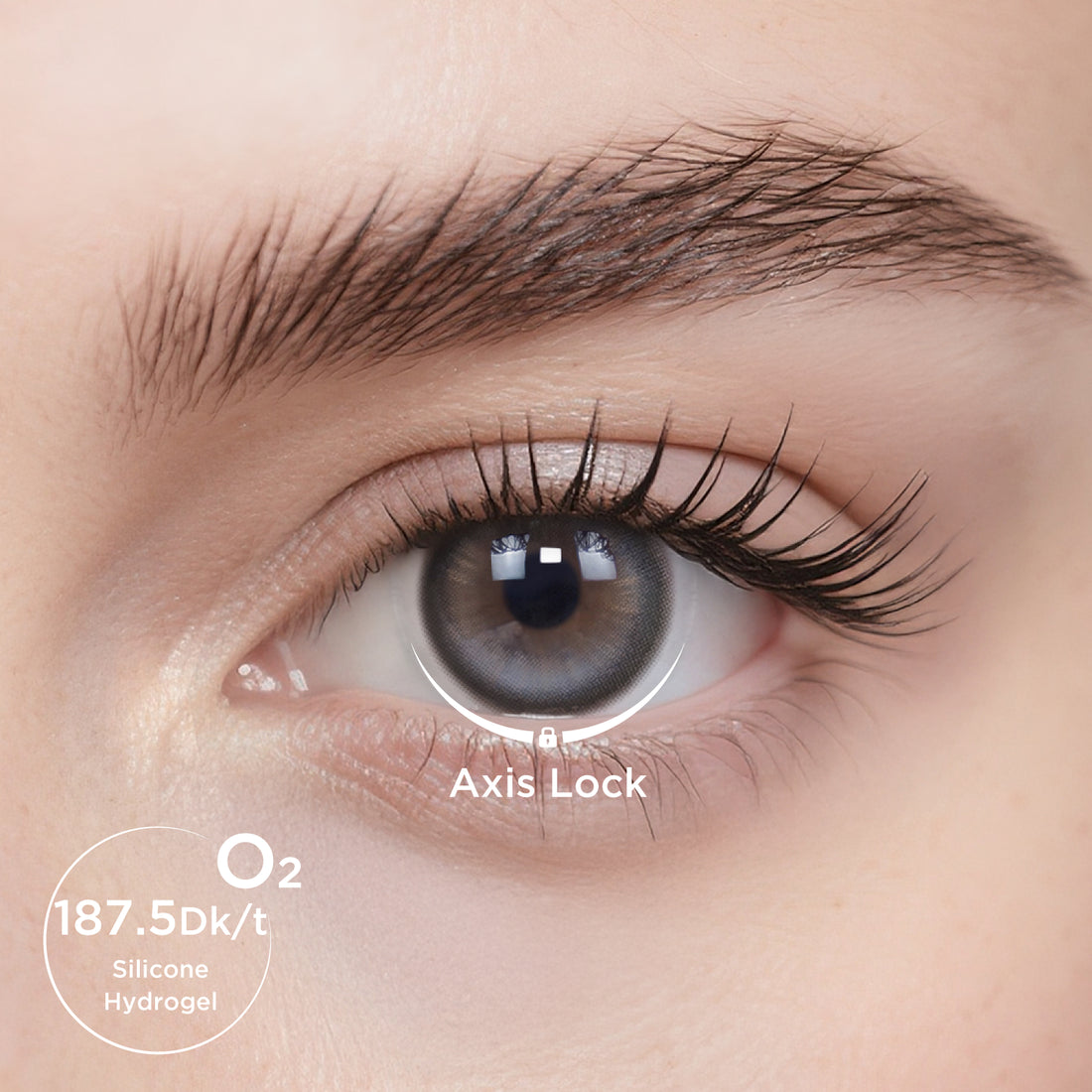 GlowyLock™ Blue Linen Monthly Color Contacts