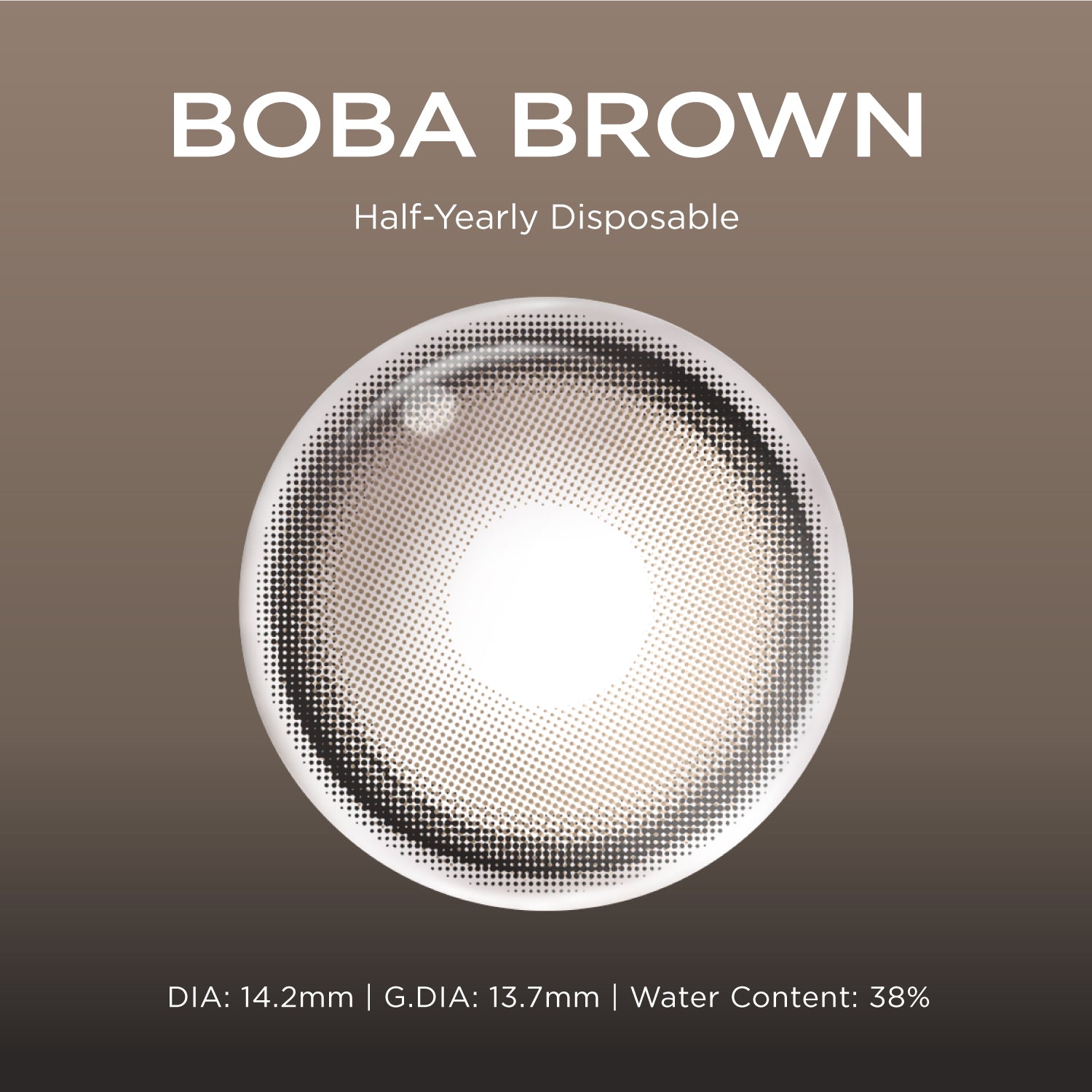Boba Brown brown color contacts