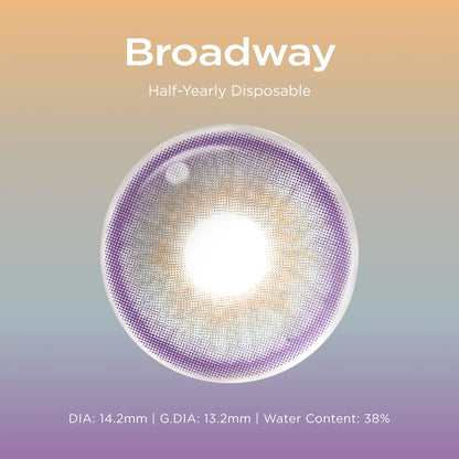 Broadway purple color contacts