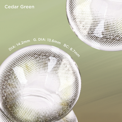 Cedar Green green color contacts