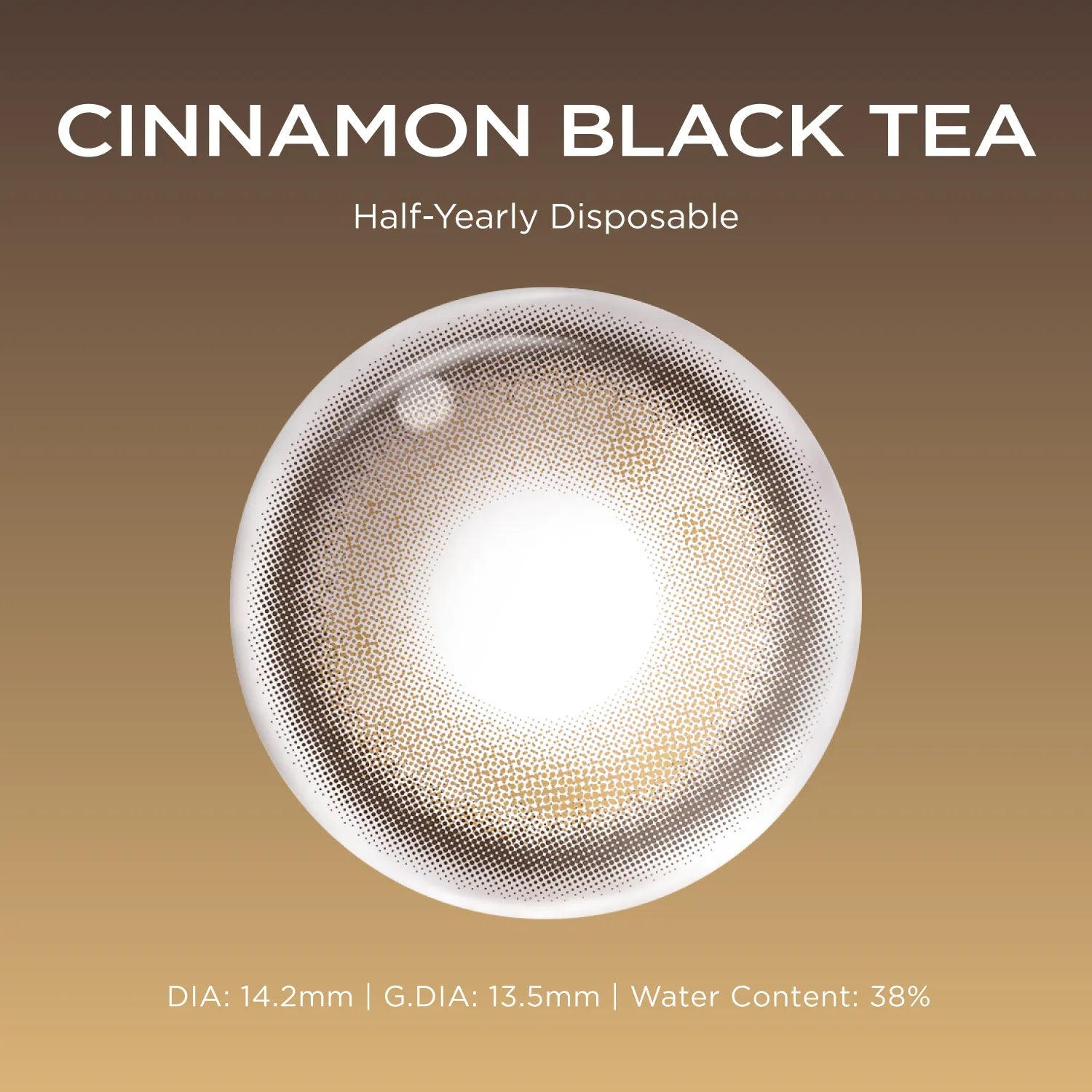 Cinnamon Black Tea brown color contacts