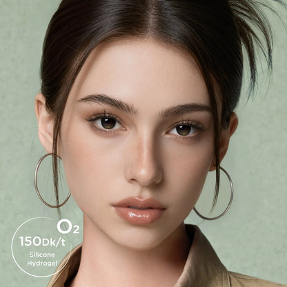 GlowyLock™ Dark Olive Axis-Lock color contacts