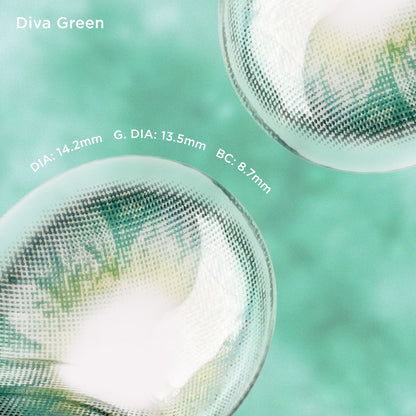 Diva Green green color contacts