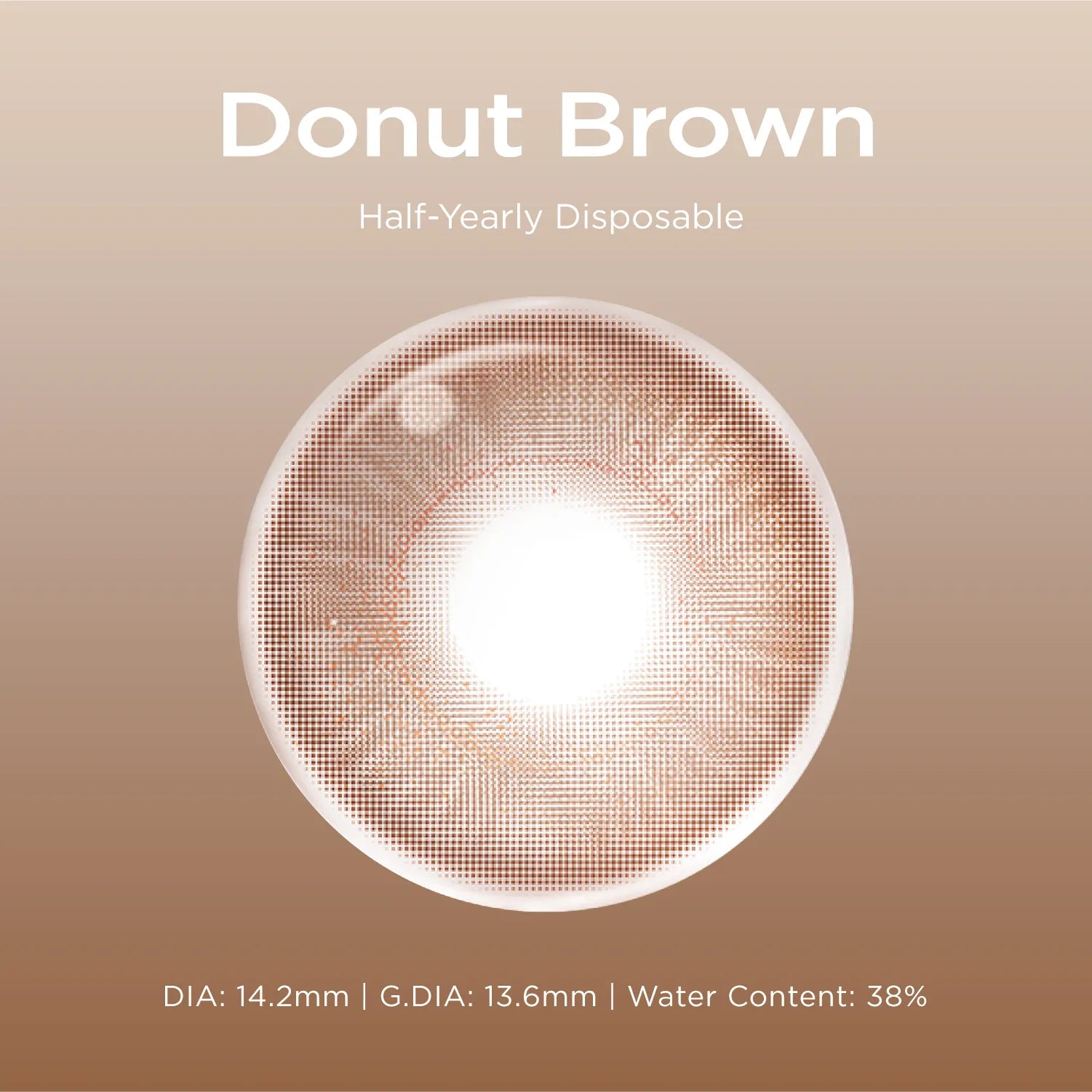 Donut Brown brown color contacts