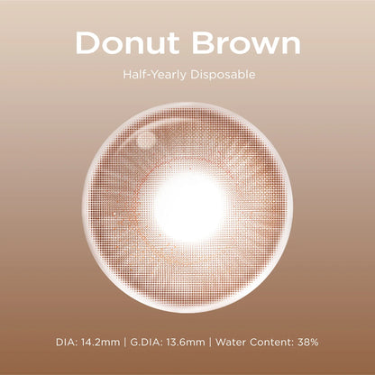 Donut Brown brown color contacts