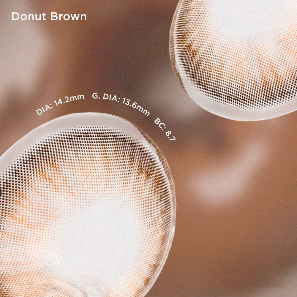 Donut Brown brown color contacts