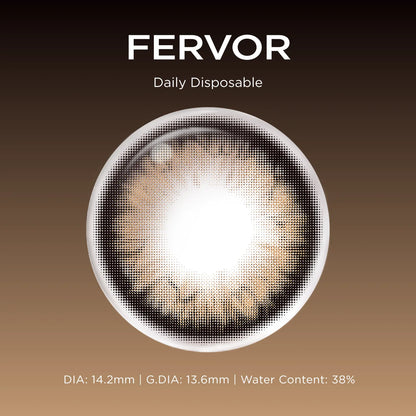 Fervor brown color contacts