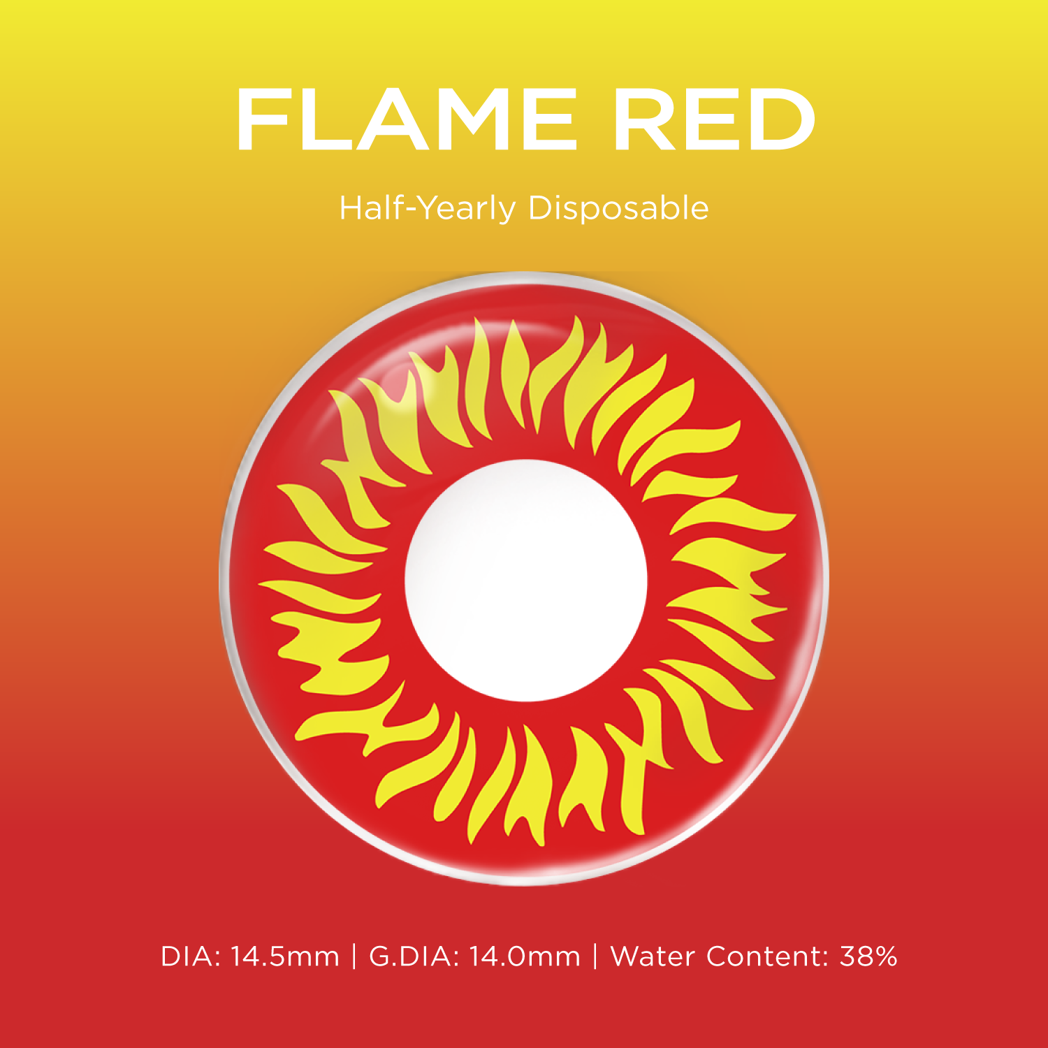 Flame Red red color contacts