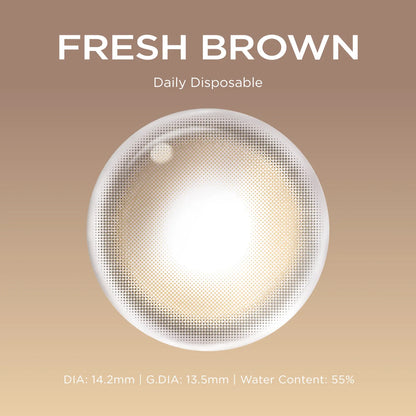 Fresh Brown brown color contacts