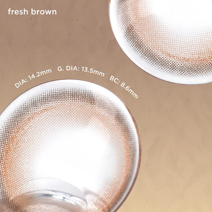 Fresh Brown brown color contacts