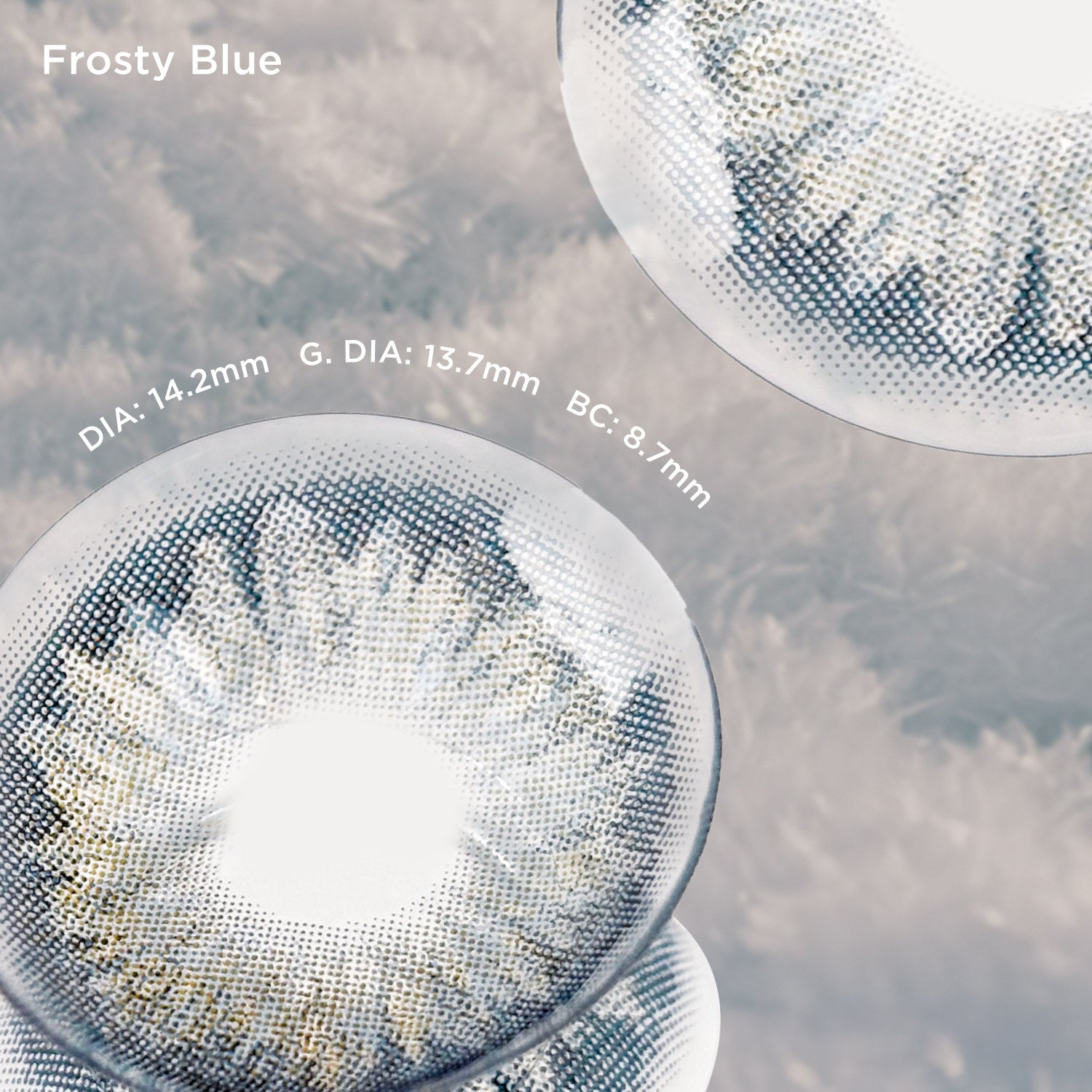 Frosty Blue blue color contacts