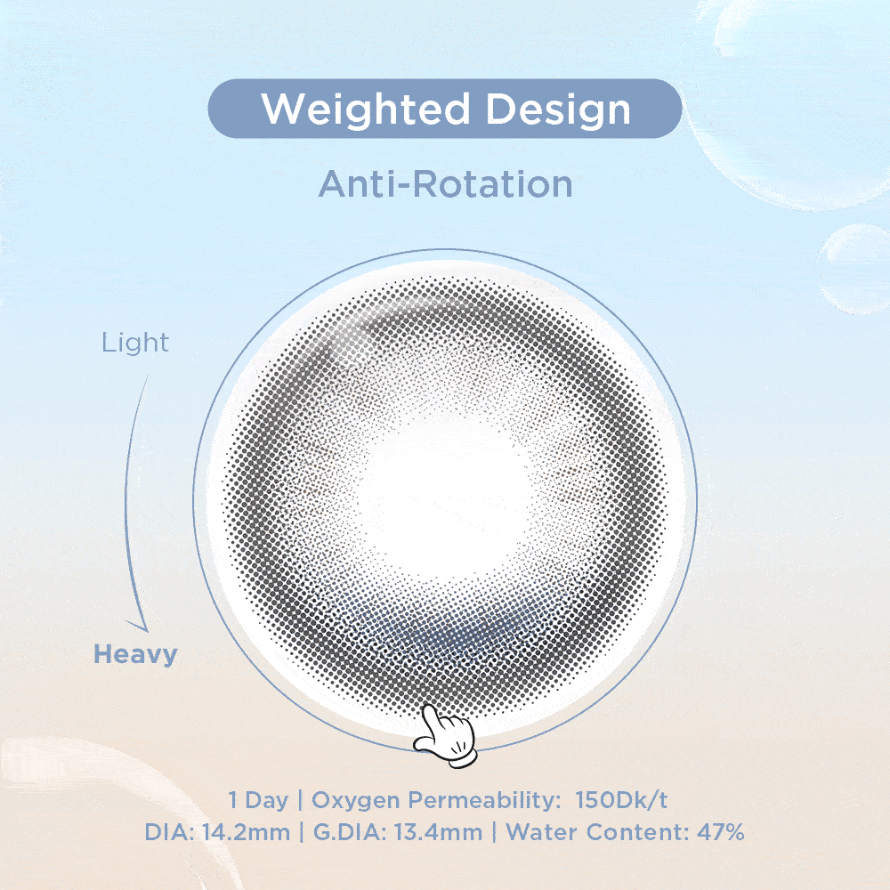 GlowyLock™ Blue Linen Axis-Lock color contacts