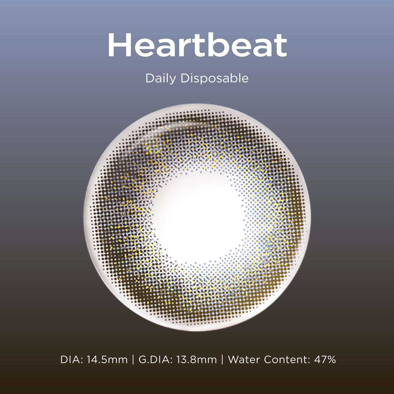 Heartbeat blue color contacts