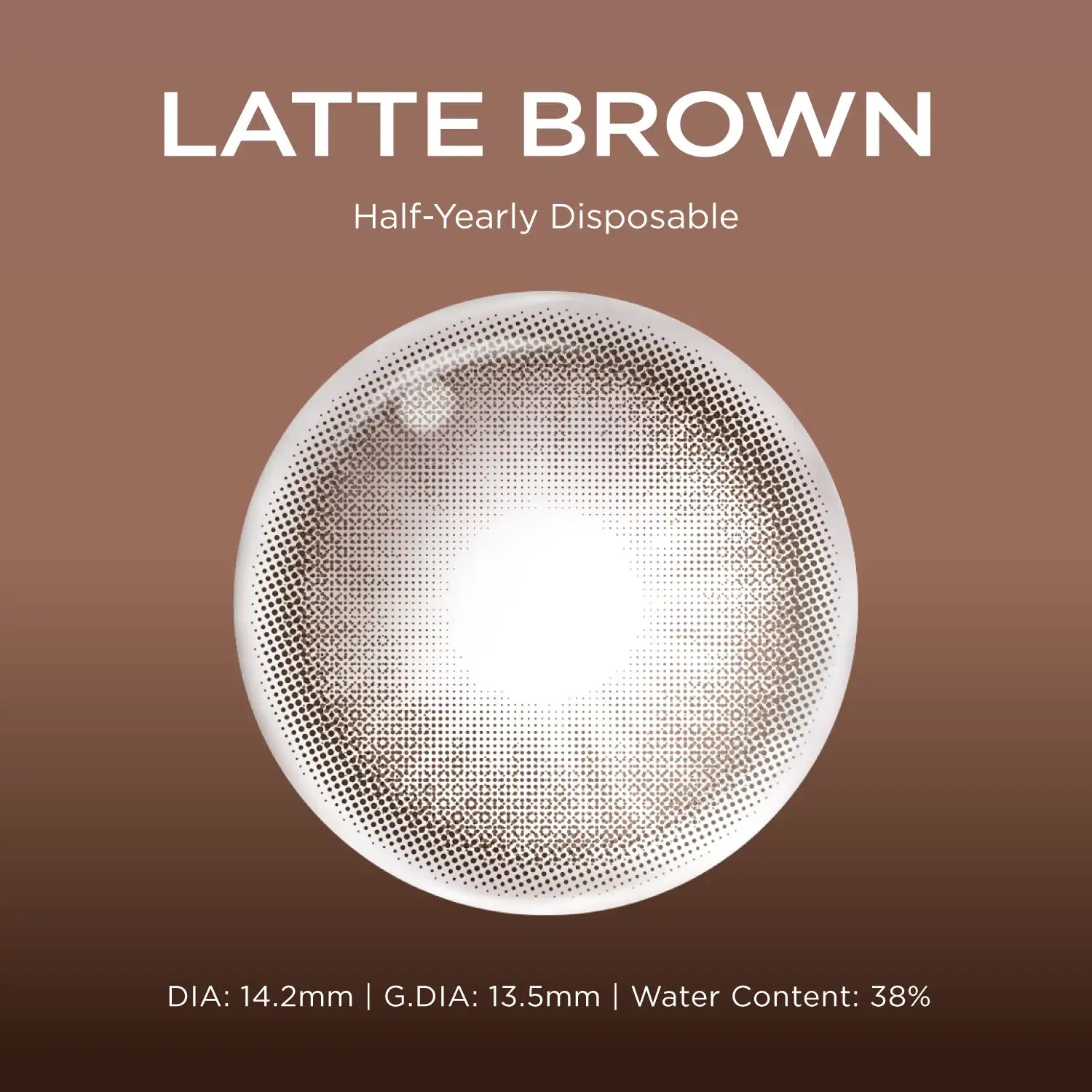 Latte Brown brown color contacts